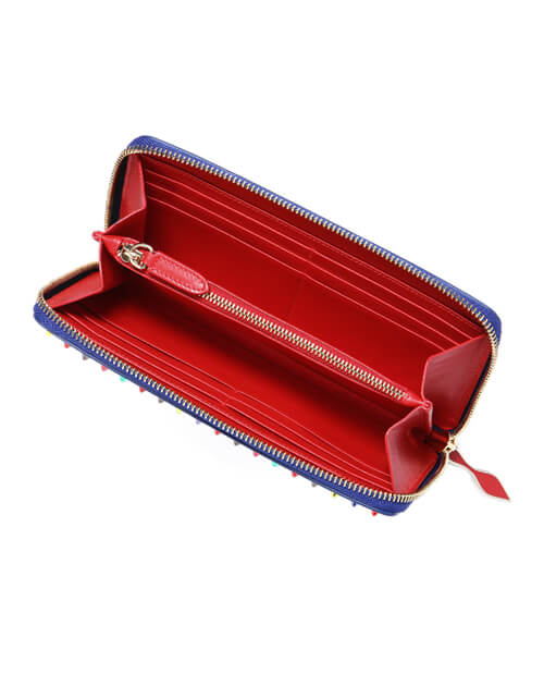 クリスチャン ルブタンコピー 　2015年春夏新作カーフスキン　ラウンドファスナー長財布PANETTONE WALLET CALF PARIS/SPIKES 3135058 M215